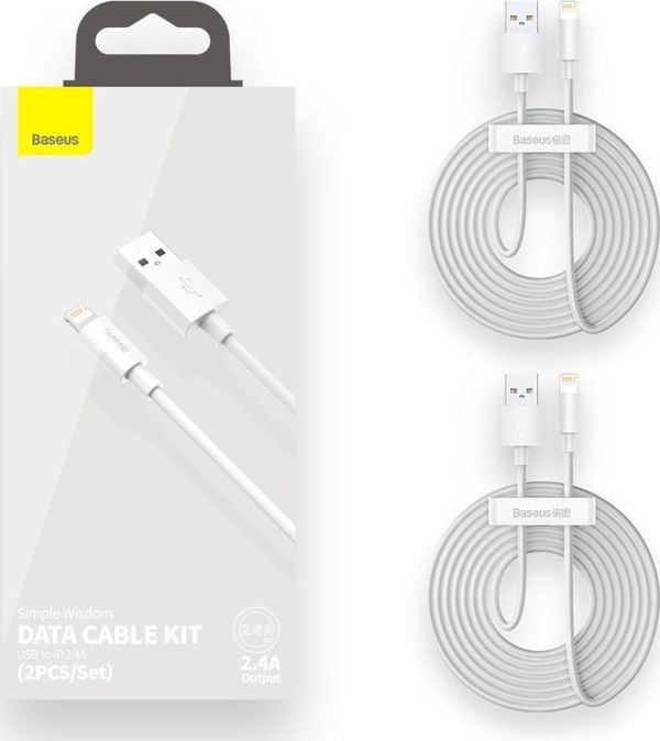 Baseus Wisdom Regular USB to Lightning Cable Λευκό 1.5m (TZCALZJ-02) (BASTZCALZJ02)