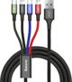 Καλώδιο USB Baseus USB-A - USB-C + microUSB + 2x Lightning 1.2 m Μαύρο (CA1T4-A01)