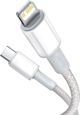 Baseus High Density Braided Cable Type-C to Lightning, PD,  20W, 1m (white)