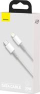 Baseus High Density Braided Cable Type-C to Lightning, PD,  20W, 1m (white)