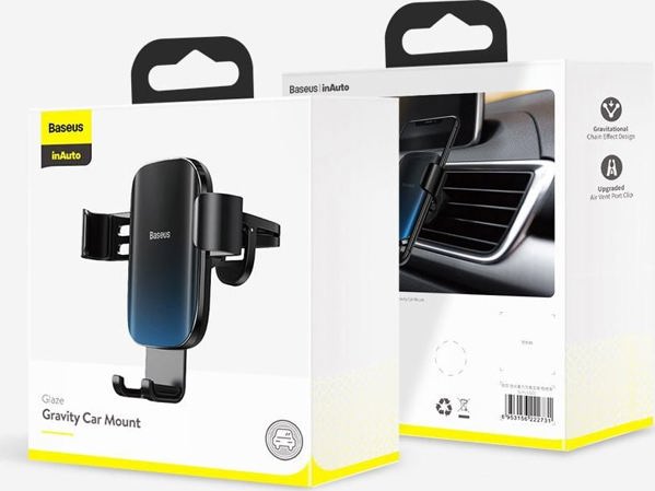 Baseus Car Mount Glaze Gravity Phone holder Black (SUYL-LG01) (BASSUYL-LG01)
