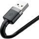 Baseus Cafule Braided USB to Lightning Cable Μαύρο 3m (CALKLF-RG1) (BASCALKLFRG1)
