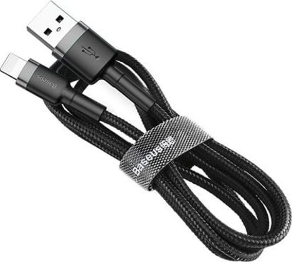 Baseus Cafule Braided USB to Lightning Cable Μαύρο 3m (CALKLF-RG1) (BASCALKLFRG1)