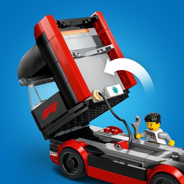 LEGO City Formula 1 Φορτηγό με Μονοθέσια RB20 και AMR24 F1 (60445)
