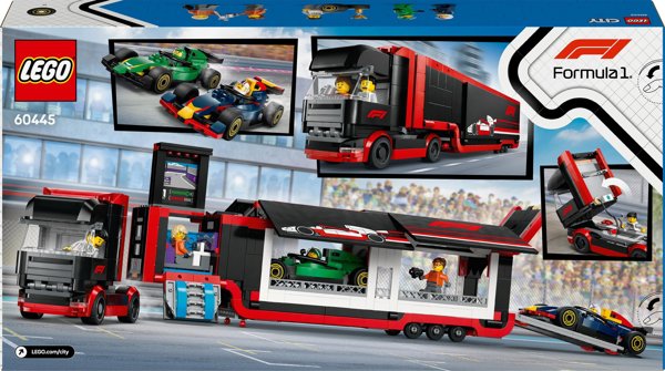 LEGO City Formula 1 Φορτηγό με Μονοθέσια RB20 και AMR24 F1 (60445)
