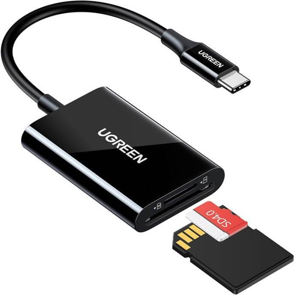 Czytnik kart USB-C 2w1 Ugreen CM265 (czarny)
