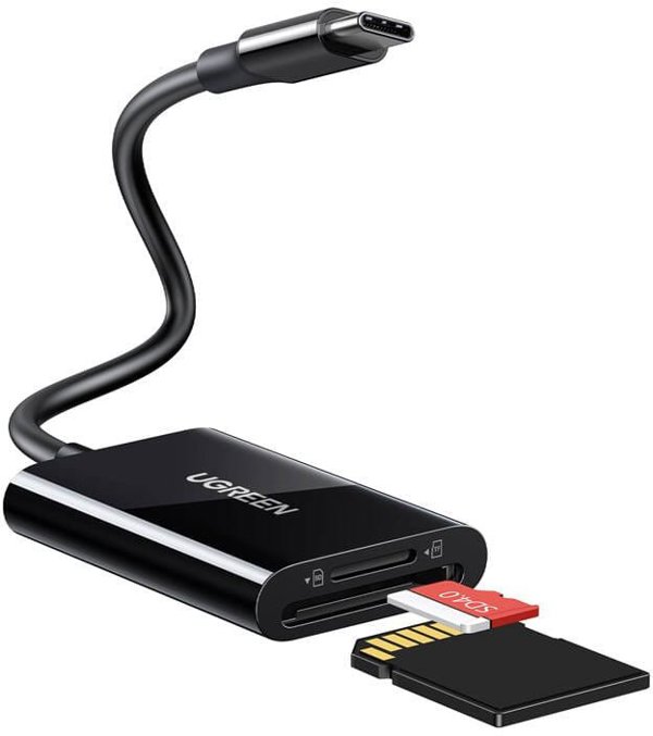 Czytnik kart USB-C 2w1 Ugreen CM265 (czarny)