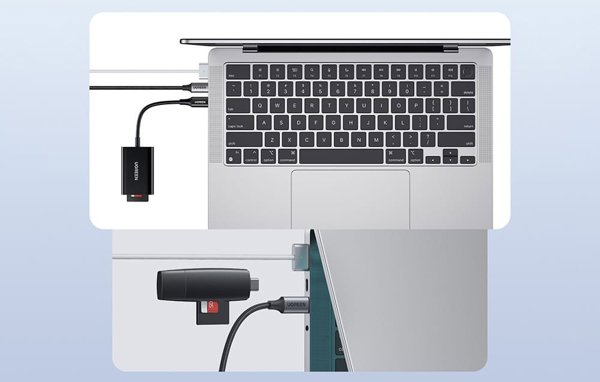 Czytnik kart USB-C 2w1 Ugreen CM265 (czarny)