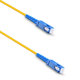 Fiber patch cable DeTech, SC-SC, UPC, Singlemode, Simplex, 10m, Yellow - 18326