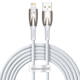 Data cable Baseus Glimmer, Lightning, 1.0m, White - 40460