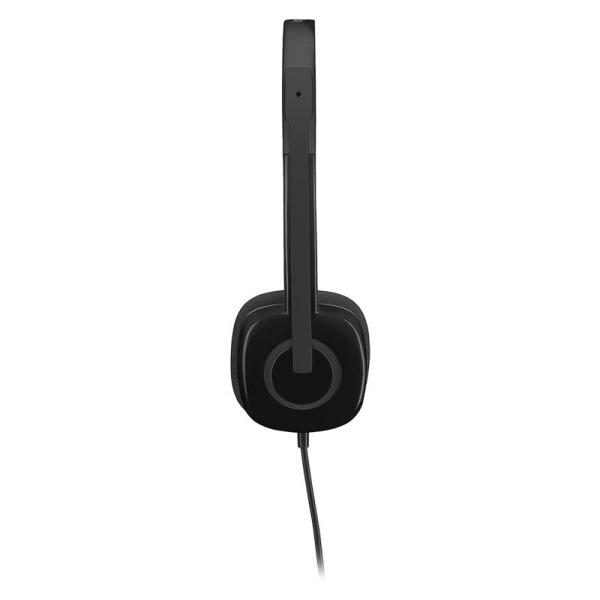 Ενσύρματα Ακουστικά Κεφαλής Logitech H151 με Μικρόφωνο Μαύρο 5099206057333 5099206057333