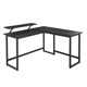 Γωνιακό Μεταλλικό Γραφείο 140 x 130 x 76 / 91.5 cm Χρώματος Μαύρο  (LWD56BK) (VASLWD56BK)