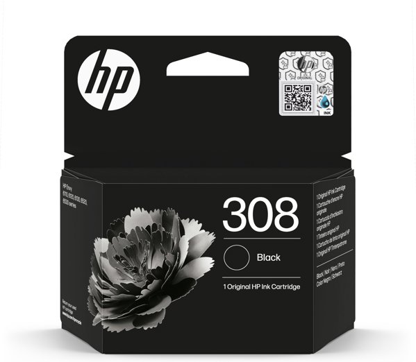 HP Μελάνι Inkjet No.308 Black (7FP21UE) (HP7FP21UE)