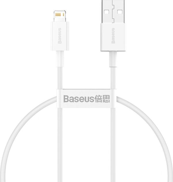Καλώδιο USB Baseus USB-A - Lightning 0.25 m Λευκό (CALYS-02)
