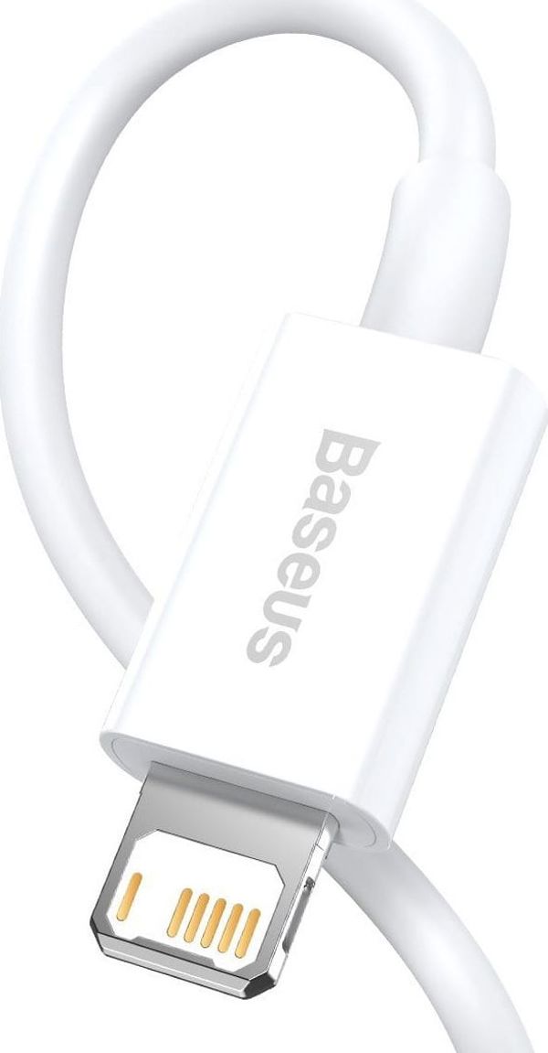 Καλώδιο USB Baseus USB-A - Lightning 0.25 m Λευκό (CALYS-02)