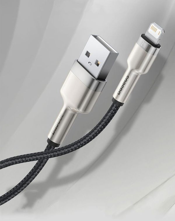 Καλώδιο Baseus USB-A σε Lightning 2.4A, Μήκος 1m, Πράσινο