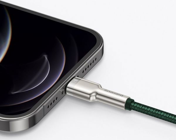 Καλώδιο Baseus USB-A σε Lightning 2.4A, Μήκος 1m, Πράσινο