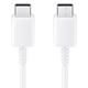 Samsung USB 2.0 Cable USB-C male - USB-C male Λευκό 1m (EP-DN975BWEGWW) (SAMEP-DN975BWEGWW)