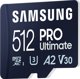 Κάρτα Samsung Pro Ultimate MicroSDXC 512 GB Class 10 UHS-I/U3 A2 V30 (MB-MY512SA/WW)