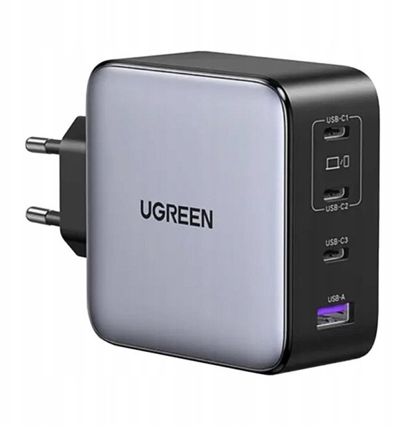 Φορτιστής τοίχου UGREEN GaN 200W USB-A, 3xUSB-C (γκρι)