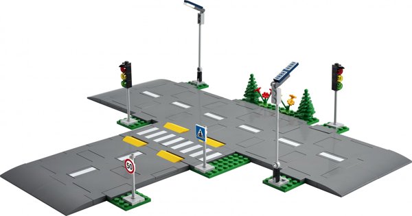 LEGO City 60304 Πλάκες Δρόμου - Σετ Κατασκευής με Φωτεινούς Σήματα και Δέντρα