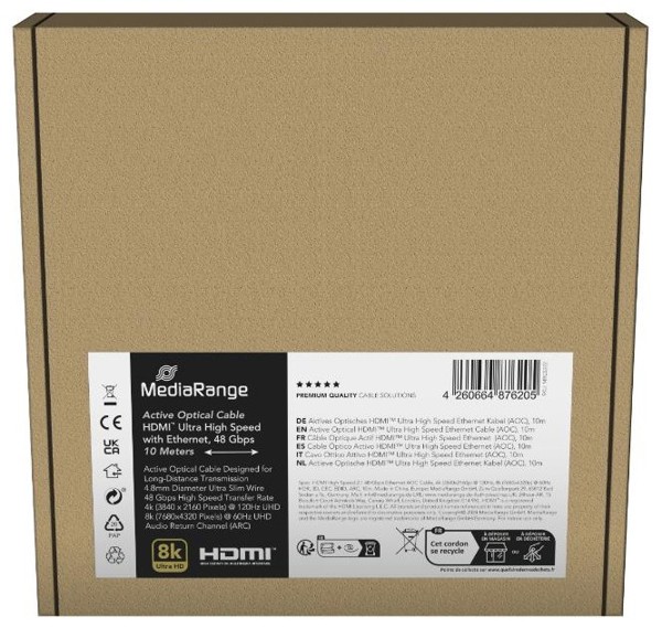 MediaRange HDMI Active Optical Cable 2.1 8K 10m  (MRCS222)