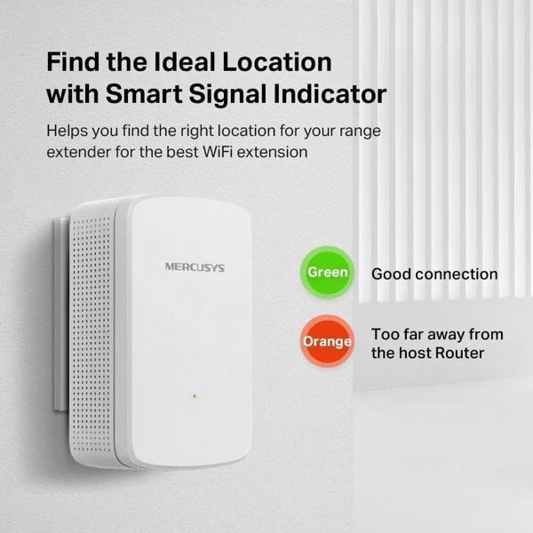 Mercusys ME10 N300 Wi-Fi Range Extender, Ασύρματος Αναμεταδότης Σήματος, Εύκολη Εγκατάσταση, Λευκό