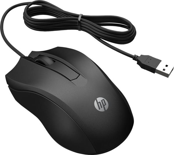 HP 100 Wired Mouse (6VY96AA) - Ενσύρματο Ποντίκι για Δεξιόχειρες και Αριστερόχειρες