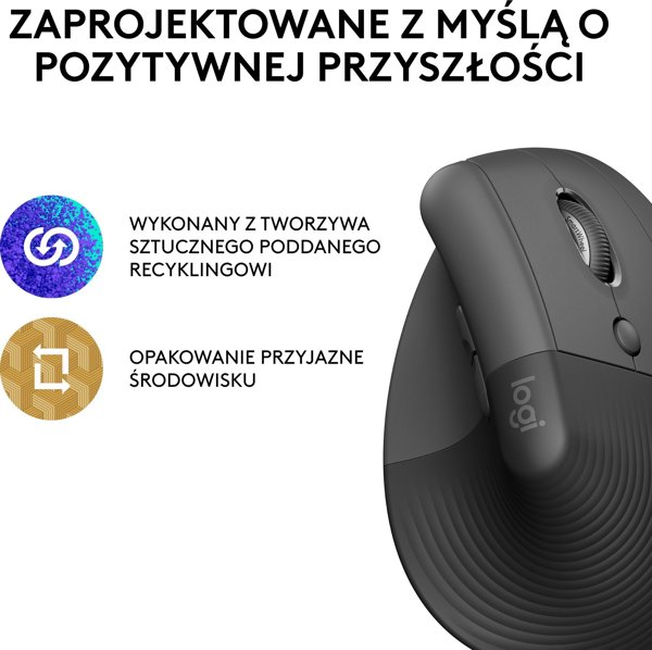 Mysz Logitech Lift Graphite  (910-006473)