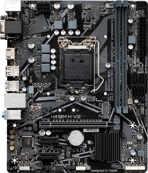 Gigabyte Motherboard 1200 H410M H V2 (rev. 1.0) (H410M H V2) (GIGH410MHV2)