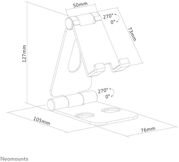 Βάση NEOMOUNTS MOBILE ACC STAND SILVER/DS10-160SL1 NEWSTAR