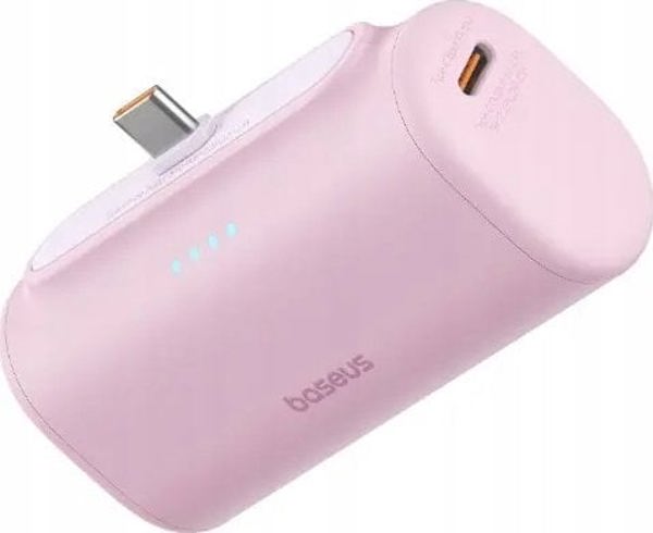 Φορητός φορτιστής Baseus Compact USB-C 5000mAh, 20W (ροζ)