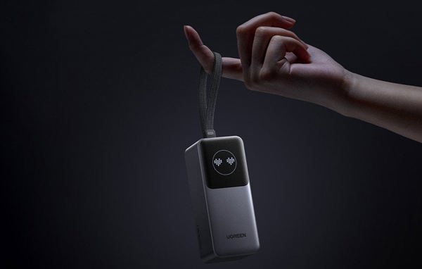 Ugreen PB723 Power Bank 20000mAh 130W, Φορητός Φορτιστής με Ενσωματωμένο Καλώδιο USB-C, Γκρι