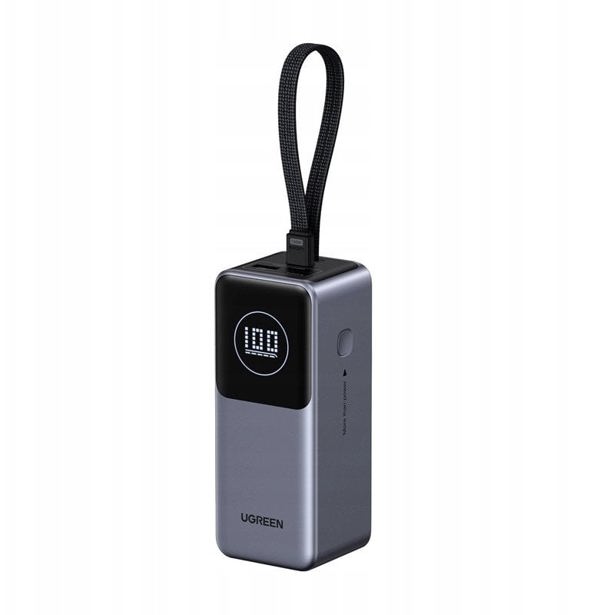 Ugreen PB723 Power Bank 20000mAh 130W, Φορητός Φορτιστής με Ενσωματωμένο Καλώδιο USB-C, Γκρι