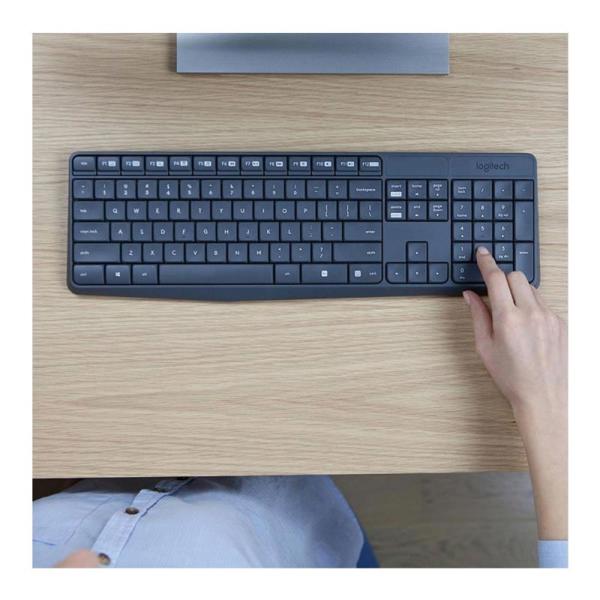 Logitech MK235 Desktop Combo GR (Black, Wireless) (LOGMK235GR)