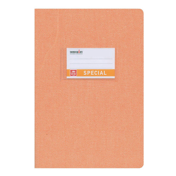 Typotrust Τετράδιο Jeans Ριγέ, Πορτοκαλί, 17x25cm, 50 Φύλλα (TYP4166)