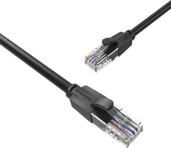 Καλώδιο δικτύου UTP CAT6 Vention IBEBF RJ45 Ethernet 1000Mbps 1m μαύρο