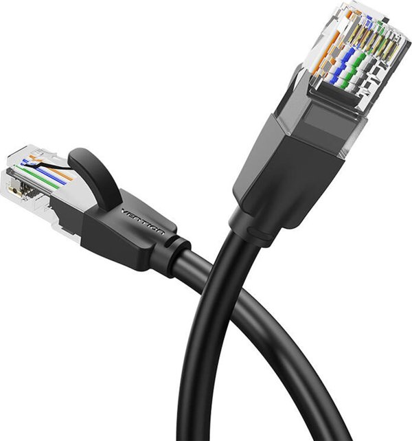 Καλώδιο δικτύου UTP CAT6 Vention IBEBF RJ45 Ethernet 1000Mbps 1m μαύρο