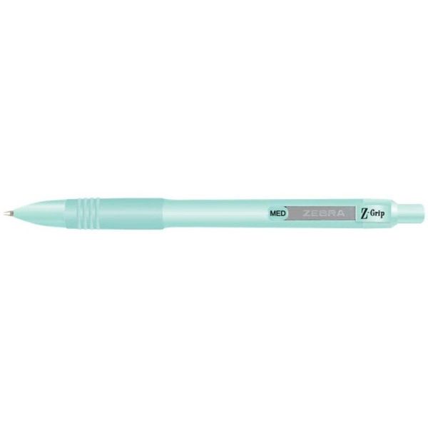 Zebra Στυλό Z-Grip Smooth Ballpoint 1.0mm, Πράσινο Παστέλ, Μπλε Μελάνι