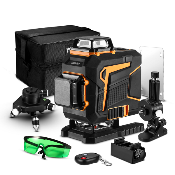 Αλφάδι Σταυρωτό Laser 360°  4D 16 Γραμμών DEKO DKLL16PS1
