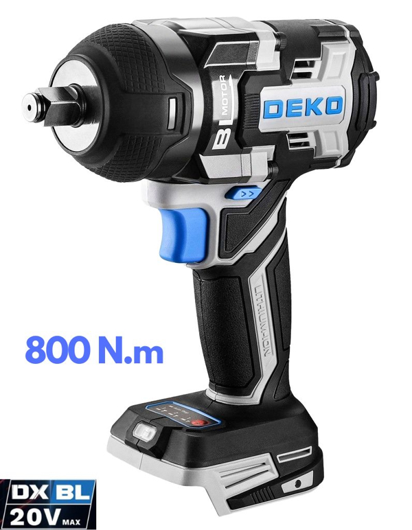 Μπουλονόκλειδο Μπαταρίας 20V BRUSHLESS MAX 800Nm DEKO DKBW20XP01-S0 (Χωρίς Μπαταρία και Φορτιστή).