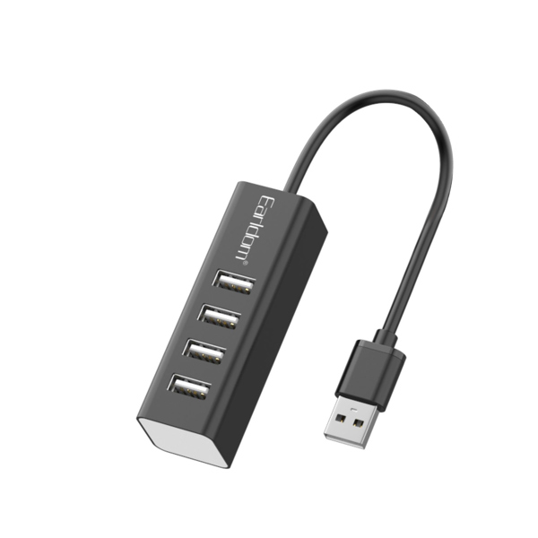 USB hub Earldom ET-HUB14, USB 2.0, 4 Ports, Black - 12067