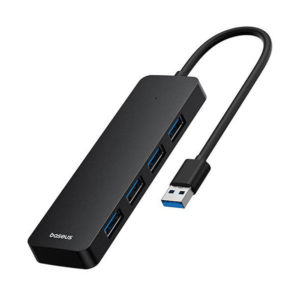 USB hub Baseus UltraJoy, 4 Port, USB to 4xUSB 3.0, 0.15m, Black - 12073