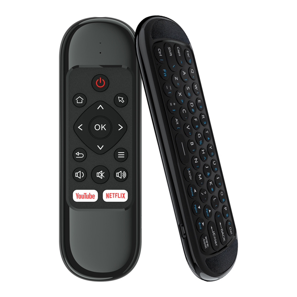 Wireless remote control No brand H6, Air mouse, USB 2.4GHz, Microphone, IR learning, Black - 13045