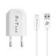 Φορτιστής δικτύου, DeTech, DE-11C, 5V/1A, 220V, Universal, 1 x USB, καλώδιο Type-C, 1.0m, λευκό - 14117