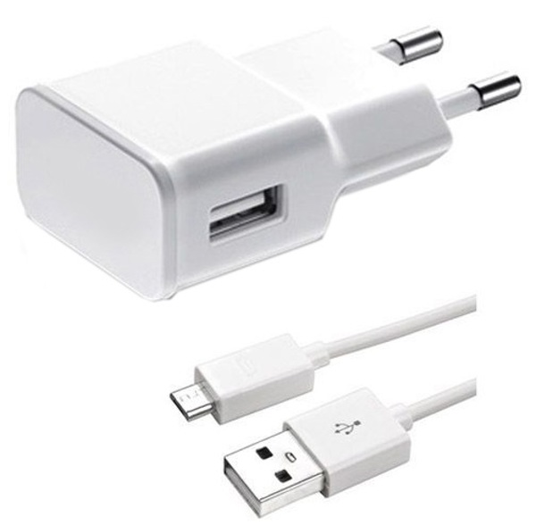 Φορτιστής δικτύου, No brand, 5V / 1A 220A, Universal, 1 x USB, καλώδιο Micro USB, λευκό - 14860