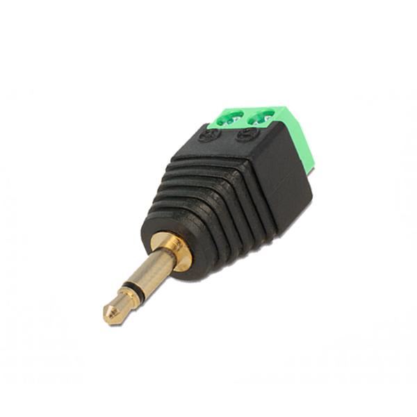 Connector DeTech, 3.5mm M - Screw Terminal, 10pcs., Black - 17178