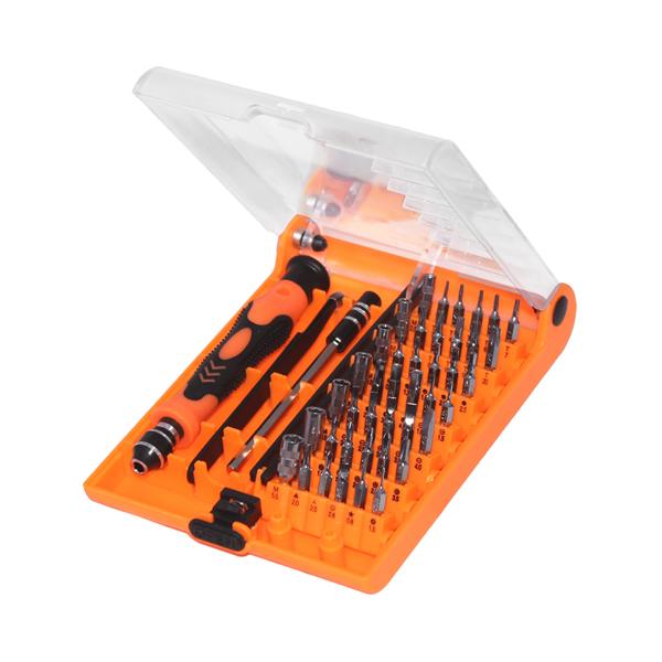Precision screwdriver set Poso PS6045-A, 45in1, CR-V, Orange - 17630