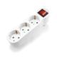 Πολύπριζο No brand, 1 to 3 Θέσεων, 220V, Με διακόπτη, Χωρίς Καλώδιο, Λευκό - 17709