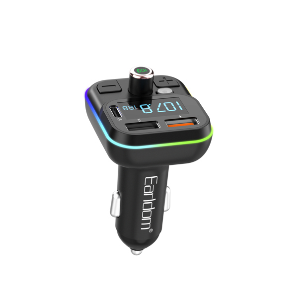 Μεταδότης FM Earldom ЕТ-M86, Bluetooth, USB, Type-C, PD, 3.1A, Μαυρο - 17771
